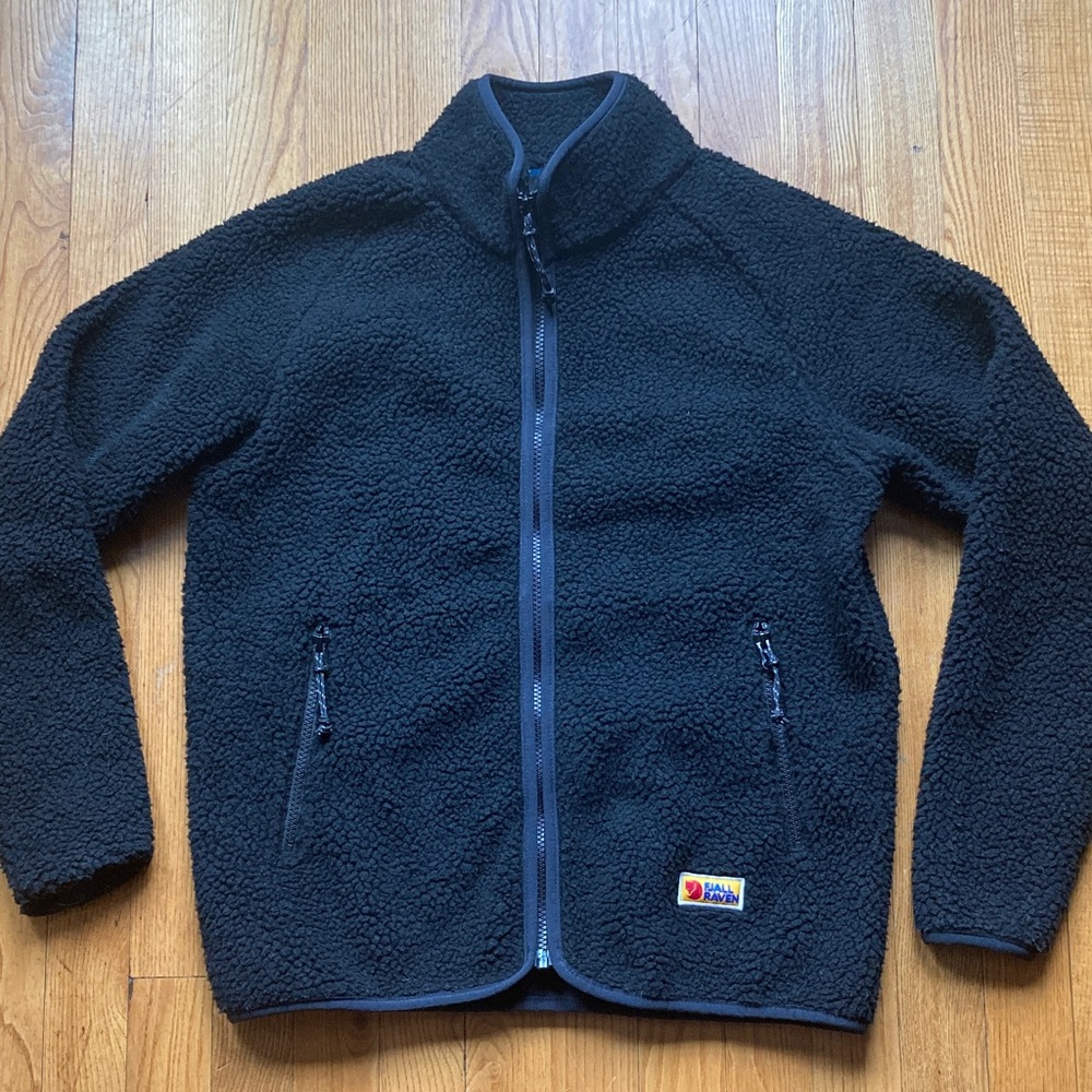 Fjallraven Vardag Pile Fleece Black Women's Jacket XS